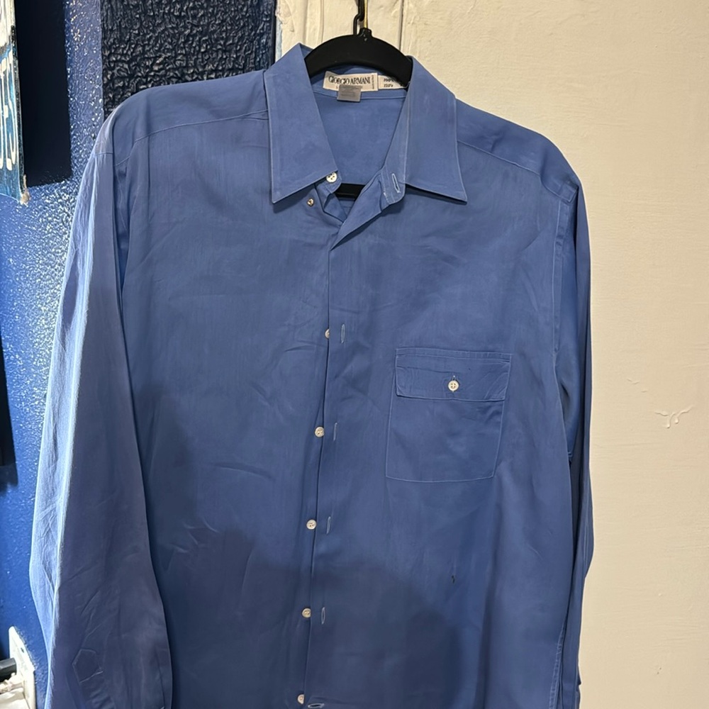 Giorgio Armani 14.5 “ Le Collezioni button down dress shirt men’s size L